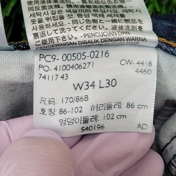 LEVIS 505 Jeans 34x29 Faded Stonewash Whiskered - Picture 7 of 16